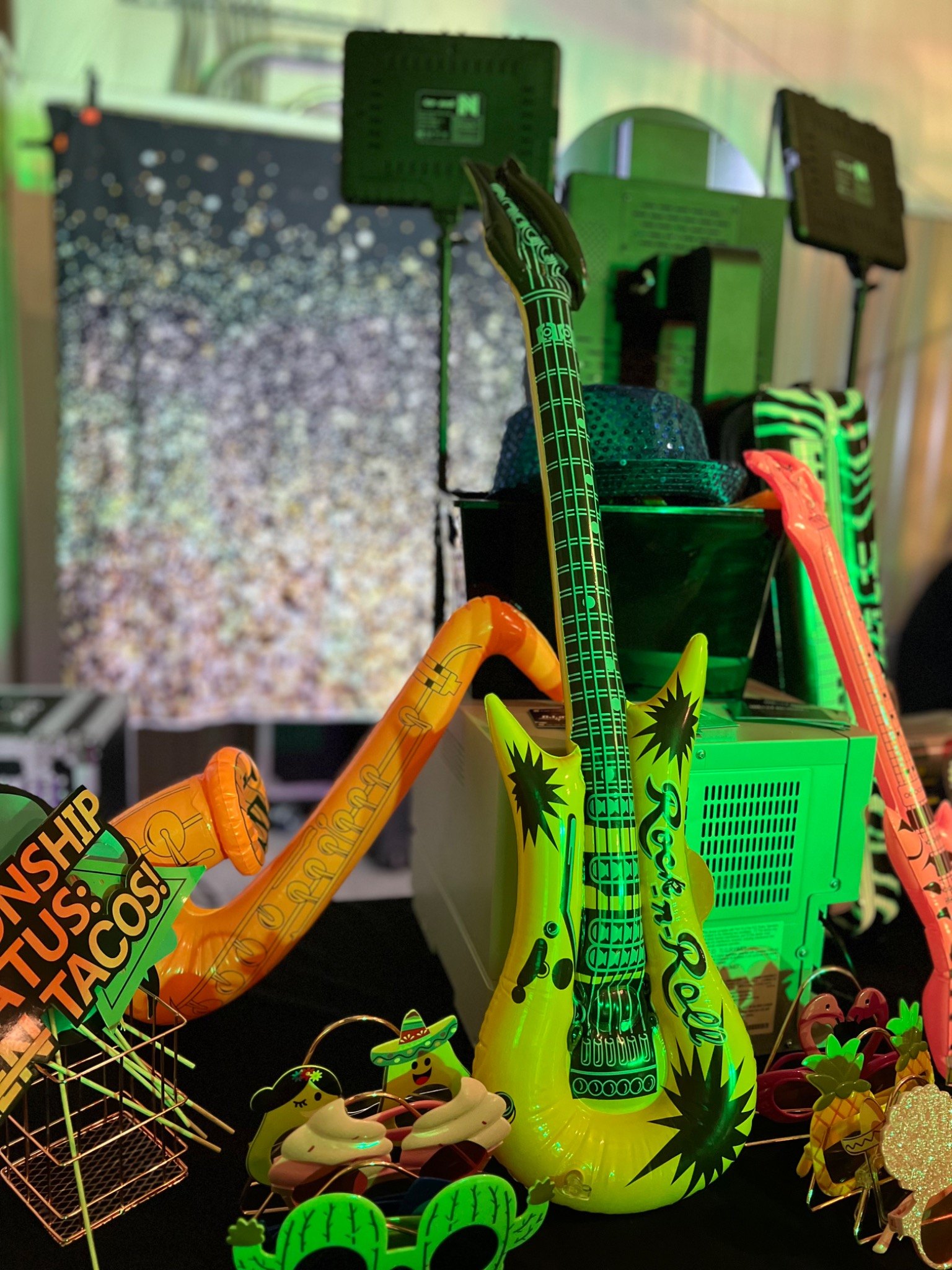 Photo booth props for an event